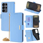 Custodia per telefono in pelle con catena a tracolla, For Samsung Galaxy S25+ 5G, For Samsung Galaxy S25 Ultra 5G