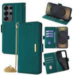 Custodia per telefono in pelle con catena a tracolla, For Samsung Galaxy S25+ 5G, For Samsung Galaxy S25 Ultra 5G