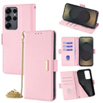 Custodia per telefono in pelle con catena a tracolla, For Samsung Galaxy S25+ 5G, For Samsung Galaxy S25 Ultra 5G