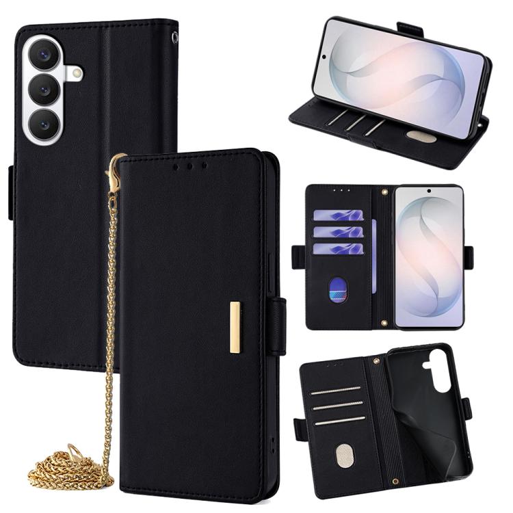 Custodia per telefono in pelle con catena a tracolla, For Samsung Galaxy S26+ 5G, For Samsung Galaxy S26 Ultra 5G, For Samsung Galaxy S26 5G, For Samsung Galaxy S25 5G