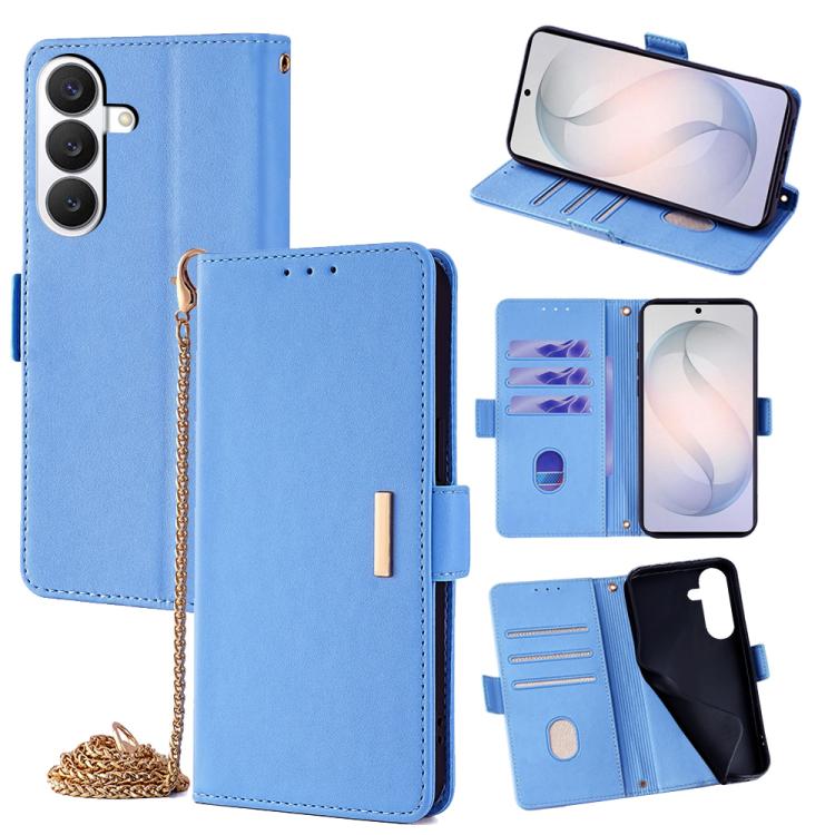 Custodia per telefono in pelle con catena a tracolla, For Samsung Galaxy S26+ 5G, For Samsung Galaxy S26 Ultra 5G, For Samsung Galaxy S26 5G, For Samsung Galaxy S25 5G