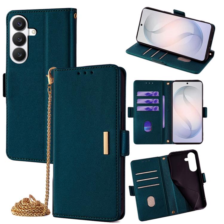 Custodia per telefono in pelle con catena a tracolla, For Samsung Galaxy S26+ 5G, For Samsung Galaxy S26 Ultra 5G, For Samsung Galaxy S26 5G, For Samsung Galaxy S25 5G