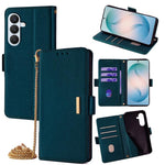 Custodia per telefono in pelle con catena a tracolla, For Samsung Galaxy S26+ 5G, For Samsung Galaxy S26 Ultra 5G, For Samsung Galaxy S26 5G, For Samsung Galaxy S25 5G