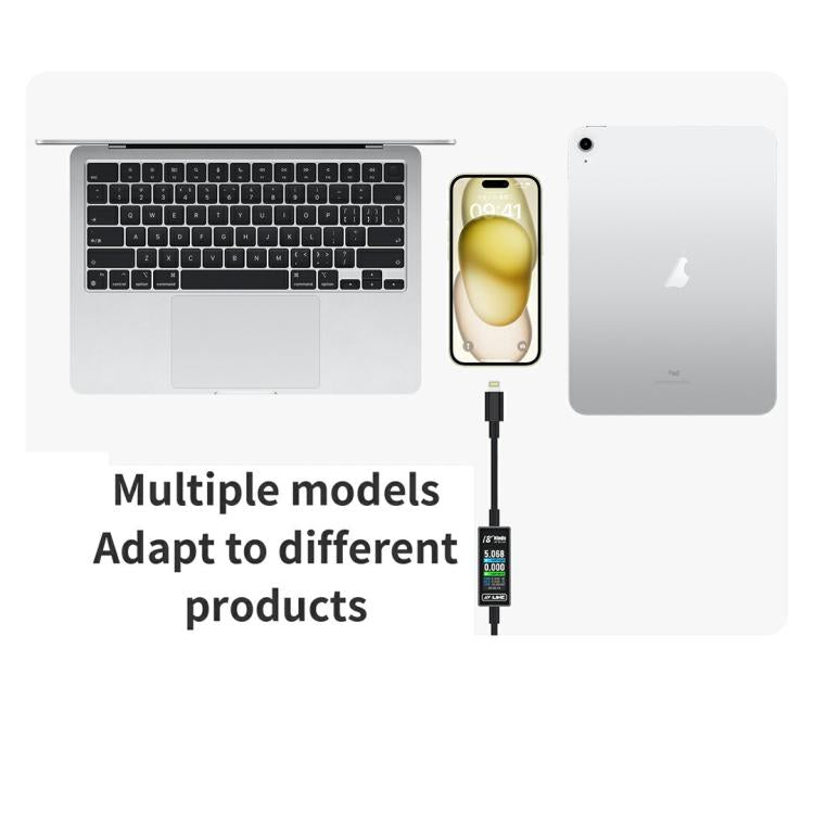 Cavo dati di ricarica con rilevamento intelligente AV-Line 2.0 da 1,2 m, compatibile con 18 tipi di dispositivi., USB to  8 Pin, USB to Type-C
