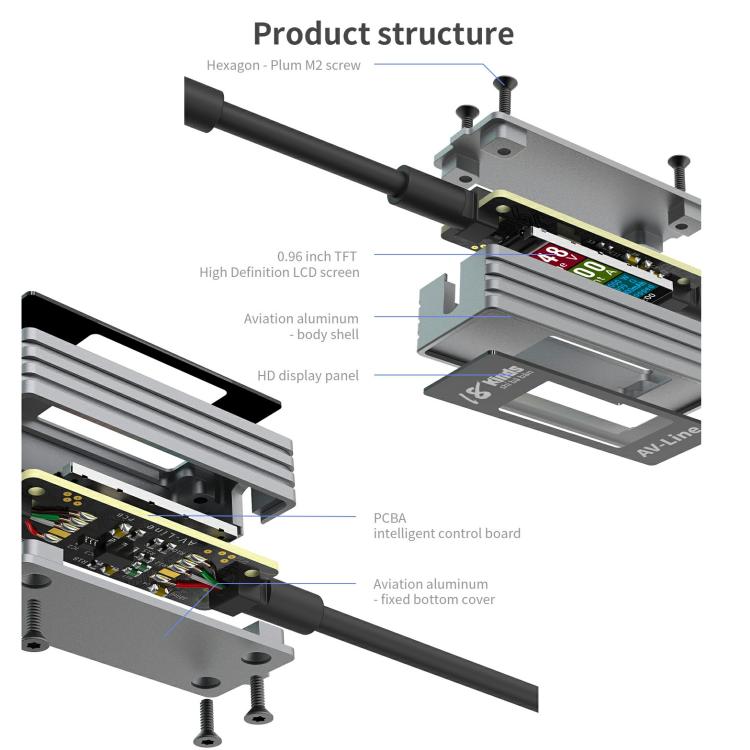 Cavo dati di ricarica con rilevamento intelligente AV-Line Pro da 1,2 m, compatibile con 18 tipi di dispositivi., Type-C to  8 Pin, Type-C to Type-C
