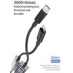 Cavo dati di ricarica con rilevamento intelligente AV-Line Pro da 1,2 m, compatibile con 18 tipi di dispositivi., Type-C to  8 Pin, Type-C to Type-C