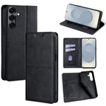 Custodia magnetica per telefono in pelle con texture mucca, For Samsung Galaxy S25 5G, For Samsung Galaxy S25+ 5G, For Samsung Galaxy S25 Ultra 5G, For Samsung Galaxy A05 4G