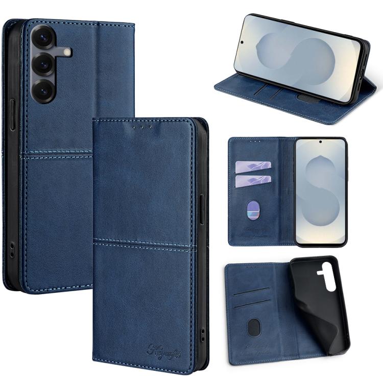 Custodia magnetica per telefono in pelle con texture mucca, For Samsung Galaxy S25 5G, For Samsung Galaxy S25+ 5G, For Samsung Galaxy S25 Ultra 5G, For Samsung Galaxy A05 4G