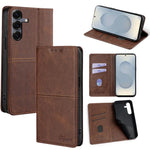 Custodia magnetica per telefono in pelle con texture mucca, For Samsung Galaxy S25 5G, For Samsung Galaxy S25+ 5G, For Samsung Galaxy S25 Ultra 5G, For Samsung Galaxy A05 4G