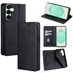 Custodia magnetica per telefono in pelle con texture mucca, For Samsung Galaxy S25 5G, For Samsung Galaxy S25+ 5G, For Samsung Galaxy S25 Ultra 5G, For Samsung Galaxy A05 4G