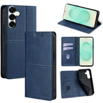 Custodia magnetica per telefono in pelle con texture mucca, For Samsung Galaxy S25 5G, For Samsung Galaxy S25+ 5G, For Samsung Galaxy S25 Ultra 5G, For Samsung Galaxy A05 4G