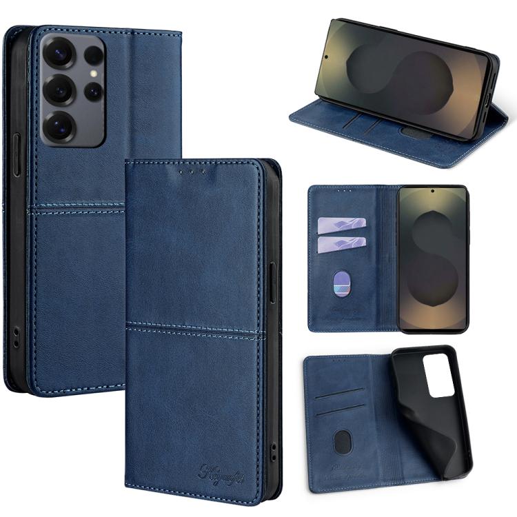 Custodia magnetica per telefono in pelle con texture mucca, For Samsung Galaxy S25 5G, For Samsung Galaxy S25+ 5G, For Samsung Galaxy S25 Ultra 5G, For Samsung Galaxy A05 4G