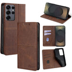 Custodia magnetica per telefono in pelle con texture mucca, For Samsung Galaxy S25 5G, For Samsung Galaxy S25+ 5G, For Samsung Galaxy S25 Ultra 5G, For Samsung Galaxy A05 4G