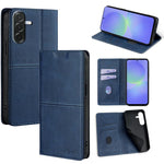 Custodia magnetica per telefono in pelle con texture mucca, For Galaxy A57 5G, For Galaxy A37 5G, For Samsung Galaxy A17 5G, For Samsung Galaxy A36 5G