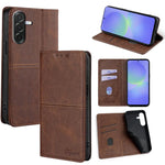 Custodia magnetica per telefono in pelle con texture mucca, For Galaxy A57 5G, For Galaxy A37 5G, For Samsung Galaxy A17 5G, For Samsung Galaxy A36 5G