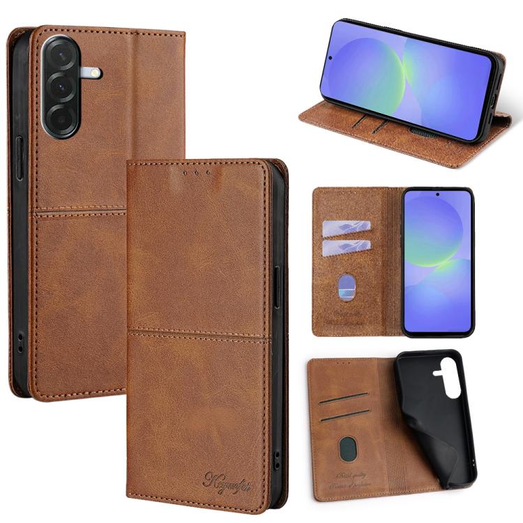 Custodia magnetica per telefono in pelle con texture mucca, For Galaxy A57 5G, For Galaxy A37 5G, For Samsung Galaxy A17 5G, For Samsung Galaxy A36 5G