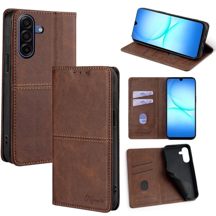 Custodia magnetica per telefono in pelle con texture mucca, For Galaxy A57 5G, For Galaxy A37 5G, For Samsung Galaxy A17 5G, For Samsung Galaxy A36 5G