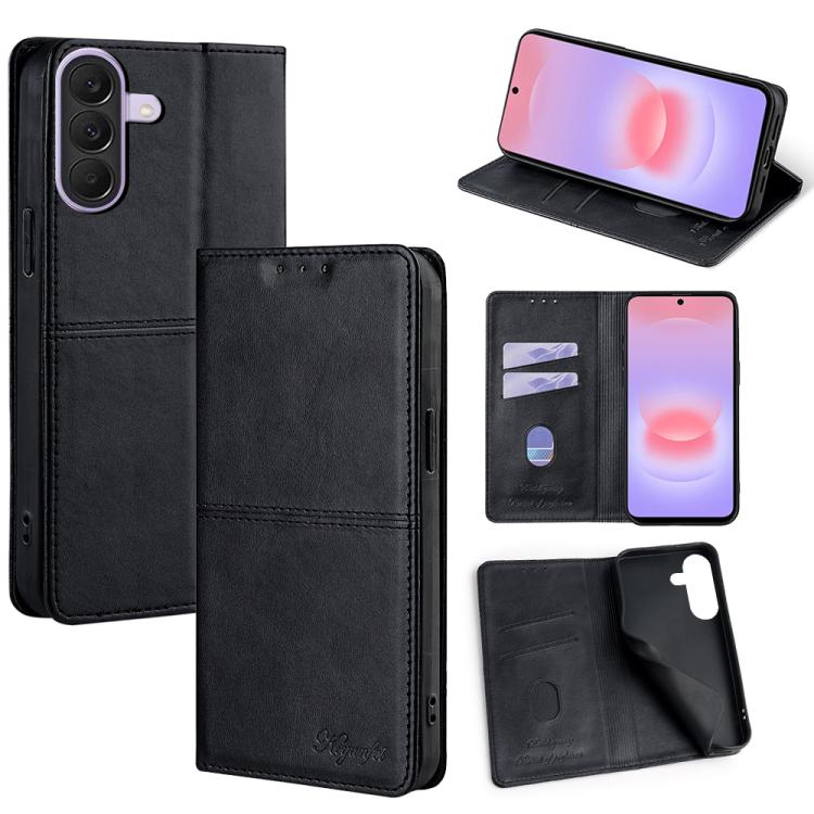 Custodia magnetica per telefono in pelle con texture mucca, For Galaxy A57 5G, For Galaxy A37 5G, For Samsung Galaxy A17 5G, For Samsung Galaxy A36 5G