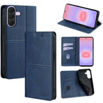 Custodia magnetica per telefono in pelle con texture mucca, For Galaxy A57 5G, For Galaxy A37 5G, For Samsung Galaxy A17 5G, For Samsung Galaxy A36 5G