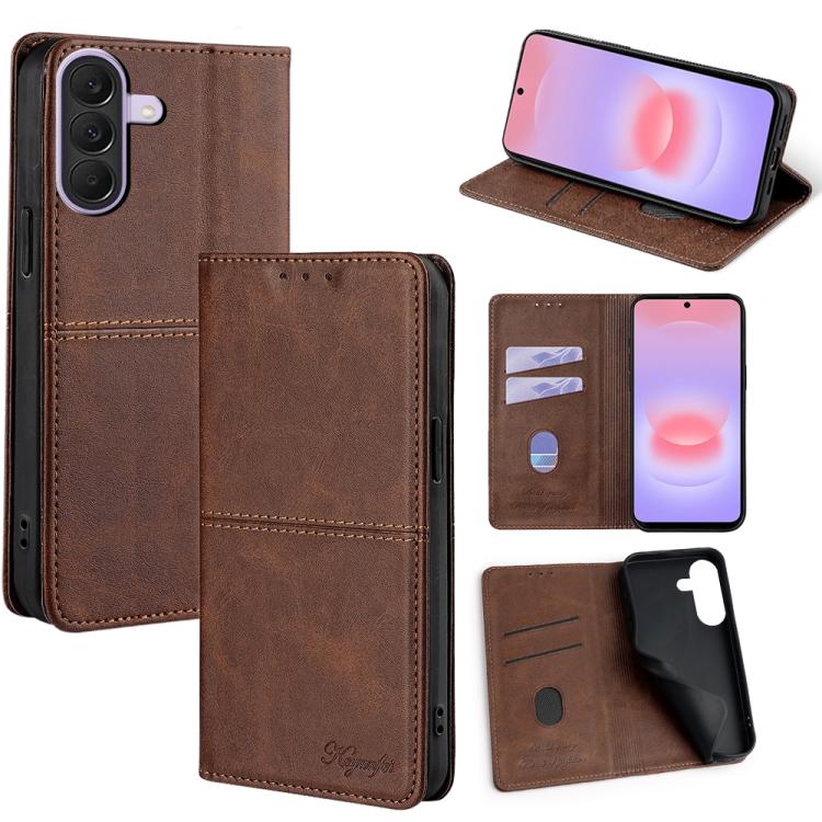 Custodia magnetica per telefono in pelle con texture mucca, For Galaxy A57 5G, For Galaxy A37 5G, For Samsung Galaxy A17 5G, For Samsung Galaxy A36 5G