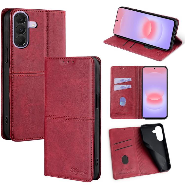 Custodia magnetica per telefono in pelle con texture mucca, For Galaxy A57 5G, For Galaxy A37 5G, For Samsung Galaxy A17 5G, For Samsung Galaxy A36 5G