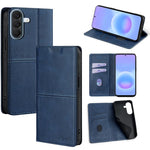 Custodia magnetica per telefono in pelle con texture mucca, For Galaxy A57 5G, For Galaxy A37 5G, For Samsung Galaxy A17 5G, For Samsung Galaxy A36 5G