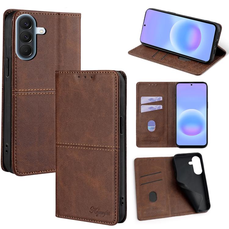 Custodia magnetica per telefono in pelle con texture mucca, For Galaxy A57 5G, For Galaxy A37 5G, For Samsung Galaxy A17 5G, For Samsung Galaxy A36 5G