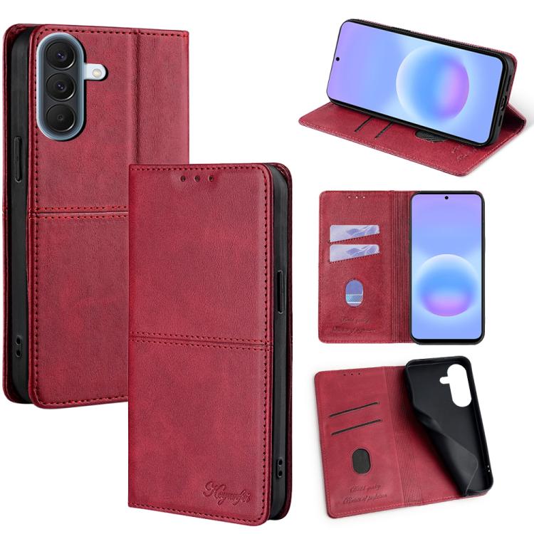 Custodia magnetica per telefono in pelle con texture mucca, For Galaxy A57 5G, For Galaxy A37 5G, For Samsung Galaxy A17 5G, For Samsung Galaxy A36 5G