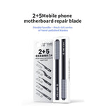 Kit di 18 tipi di lame per la rimozione della colla dai chip CPU NAND, pulizia e riparazione, 18 Kinds 2+5