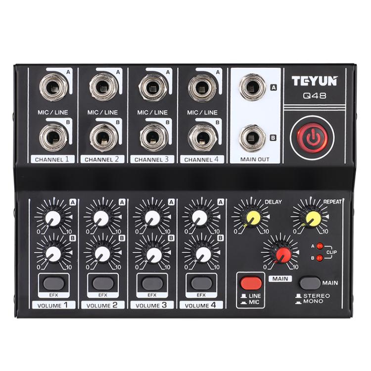 Mixer audio TEYUN Q48 8 canali con riverbero