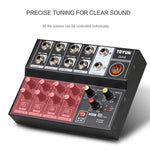 Mixer audio TEYUN Q48 8 canali con riverbero