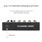 Mixer audio TEYUN Q48 8 canali con riverbero