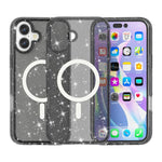 Custodia magnetica per telefono MagSafe in stile Terminator con glitter in polvere., For iPhone Air