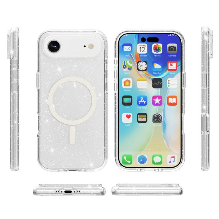 Custodia magnetica per telefono MagSafe in stile Terminator con glitter in polvere., For iPhone Air