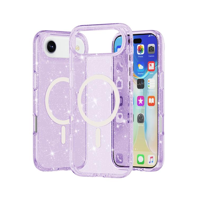 Custodia magnetica per telefono MagSafe in stile Terminator con glitter in polvere., For iPhone Air