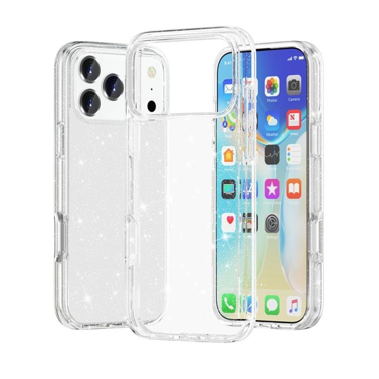 Custodia per telefono antiurto Terminator con glitter in polvere, For iPhone 18 Pro / 17 Pro, For iPhone 18 Pro Max / 17 Pro Max