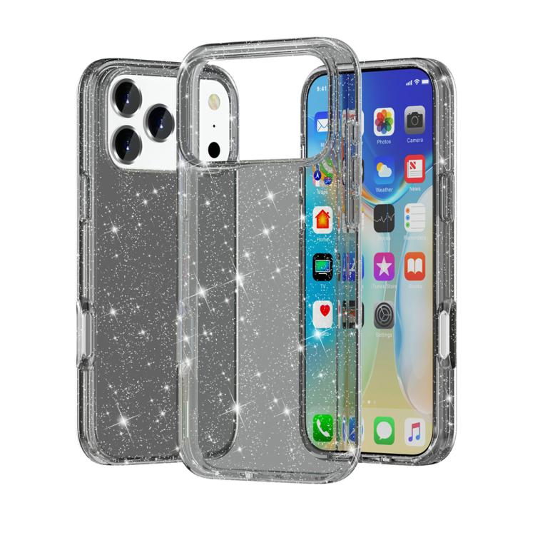 Custodia per telefono antiurto Terminator con glitter in polvere, For iPhone 18 Pro / 17 Pro, For iPhone 18 Pro Max / 17 Pro Max