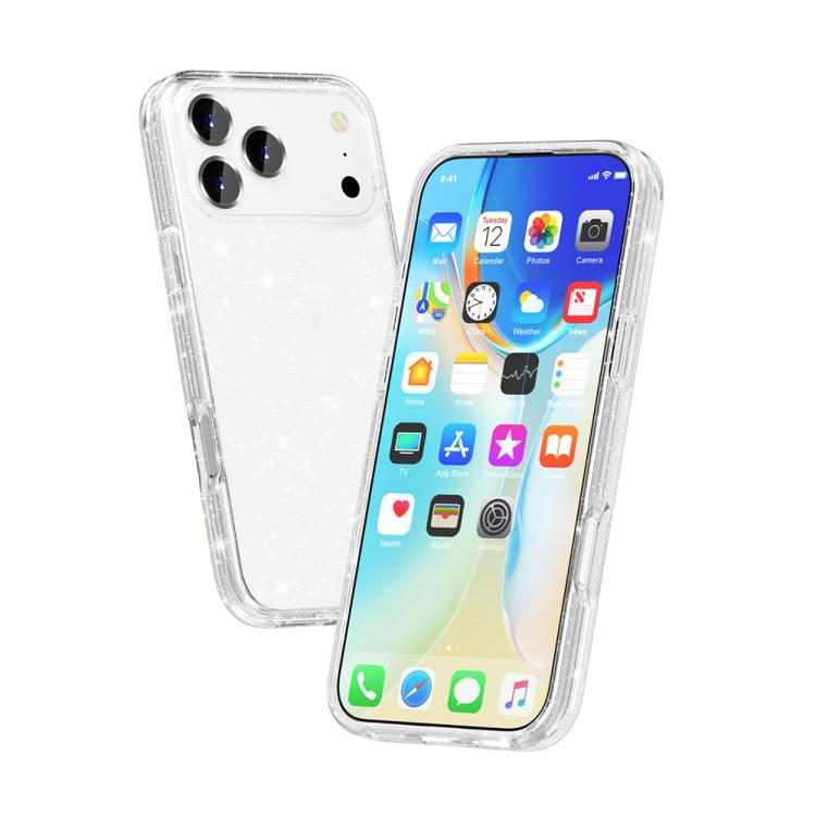 Custodia per telefono antiurto Terminator con glitter in polvere, For iPhone 18 Pro / 17 Pro, For iPhone 18 Pro Max / 17 Pro Max