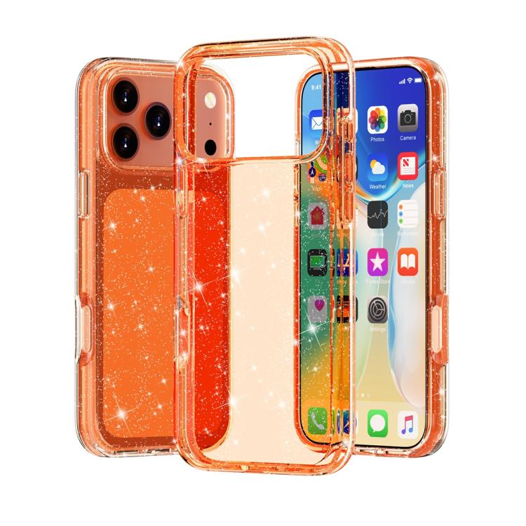 Custodia per telefono antiurto Terminator con glitter in polvere, For iPhone 18 Pro / 17 Pro, For iPhone 18 Pro Max / 17 Pro Max