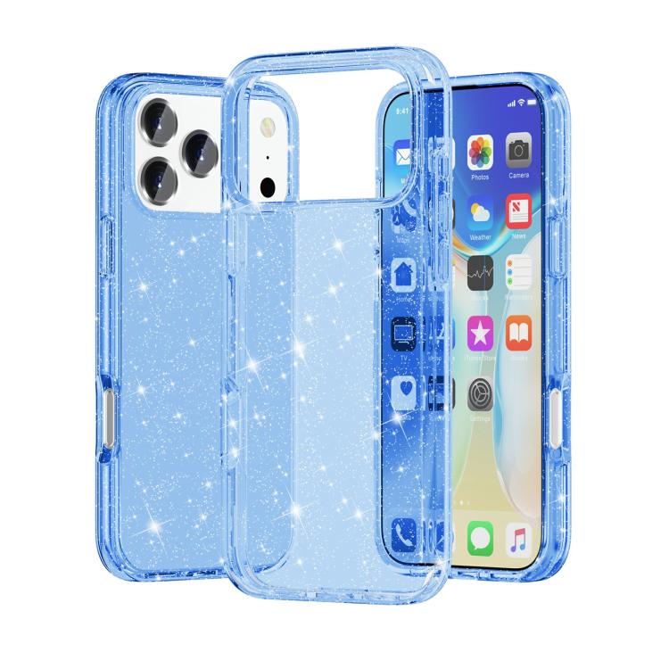 Custodia per telefono antiurto Terminator con glitter in polvere, For iPhone 18 Pro / 17 Pro, For iPhone 18 Pro Max / 17 Pro Max