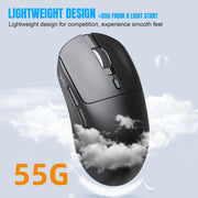 HXSJ T68 3 Modes Wired 2.4G BT5.1 Wireless Lightweight Gaming Mouse, T68