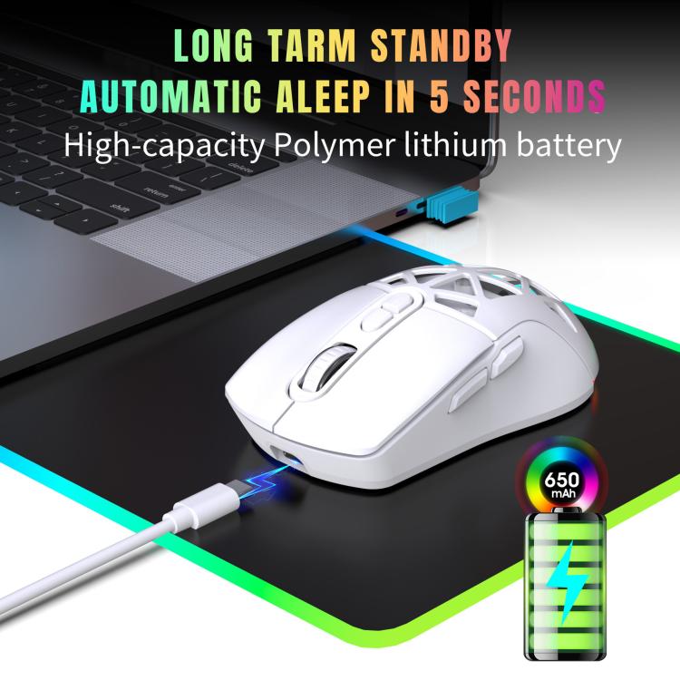 HXSJ T26 Dual Modes 2.4G BT5.1 Rechargeable Wireless Mouse, T26