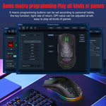 HXSJ T66 3 Modes Wired 2.4G BT5.3 Wireless RGB Rechargeable Mouse, T66