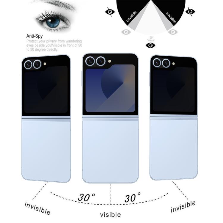 Pellicola protettiva per schermo posteriore con copertura completa e angolo di visione di 28 gradi per la privacy., For Samsung Galaxy Z Flip7 5G