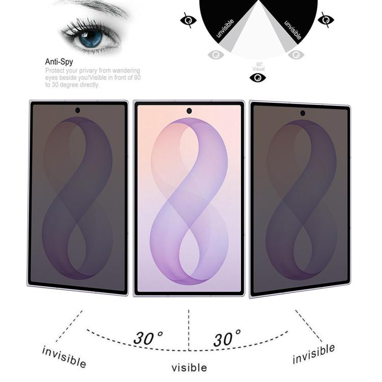 25 pezzi Pellicola in vetro temperato con copertura completa a 360 gradi effetto seta per la privacy, For Galaxy Z Fold8 5G, For Galaxy Z Fold8 Ultra 5G, For Samsung Galaxy Z Fold7 5G