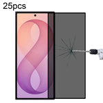 25 pezzi Pellicola in vetro temperato con copertura completa a 360 gradi effetto seta per la privacy, For Galaxy Z Fold8 5G, For Galaxy Z Fold8 Ultra 5G, For Samsung Galaxy Z Fold7 5G