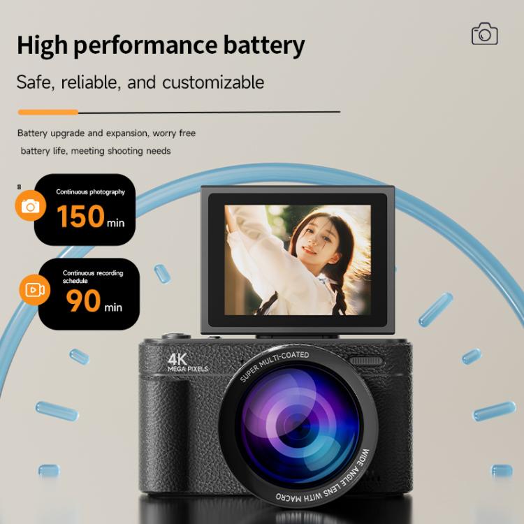 Fotocamera digitale retrò V5 64MP con registrazione 4K