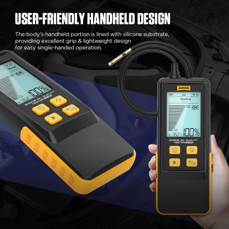 AUTOOL AS503 Analizzatore di qualità dell'olio motore per auto con display retroilluminato da 2,8 pollici, AS503