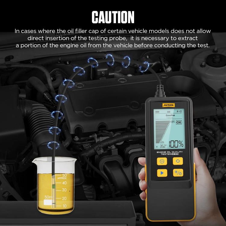AUTOOL AS503 Analizzatore di qualità dell'olio motore per auto con display retroilluminato da 2,8 pollici, AS503