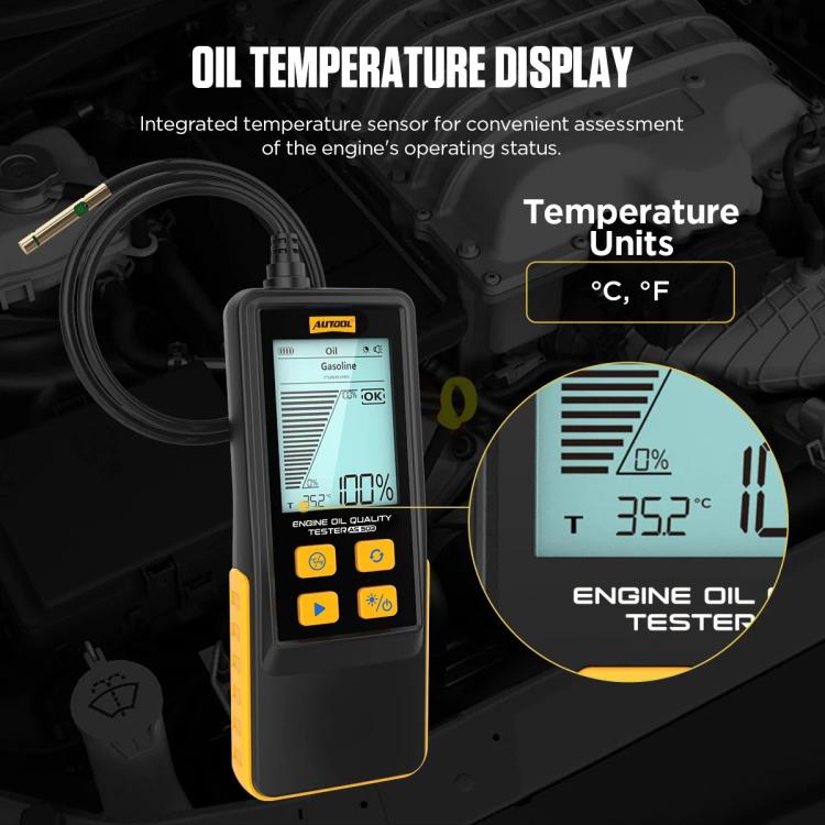 AUTOOL AS503 Analizzatore di qualità dell'olio motore per auto con display retroilluminato da 2,8 pollici, AS503